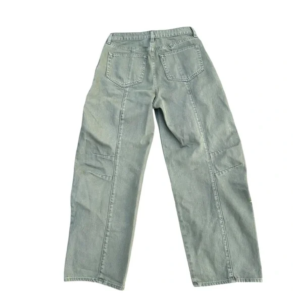L’Agence Cody High Rise Rodeo Jeans Green High Waist Utility Barrel Leg Jeans 24 - Picture 11 of 13